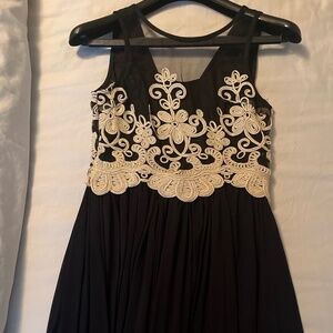 Angel biba embroidered mesh dress